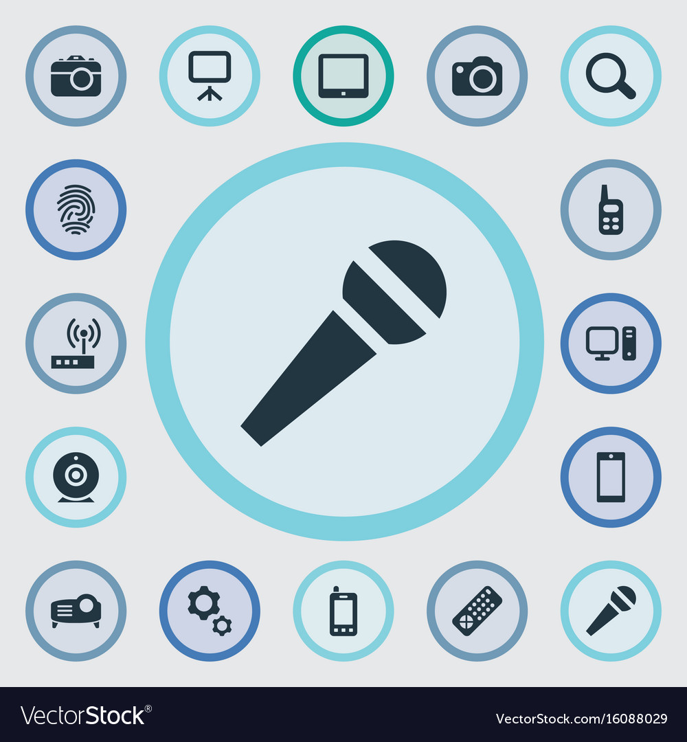 Set of simple gadget icons