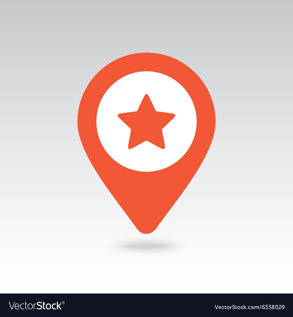 Star favorite pin map icon pointer markers