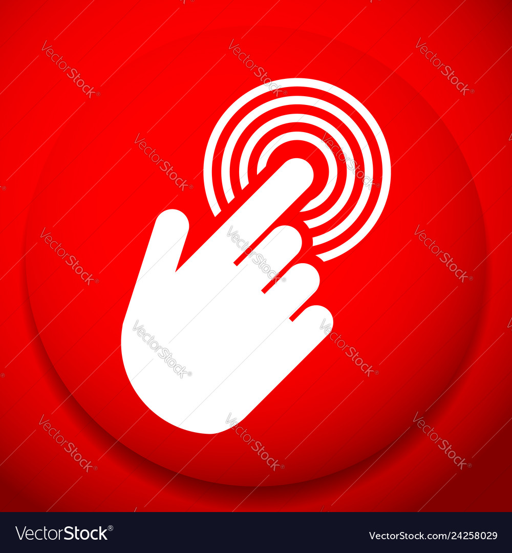 Tapping touchscreen on interface mobile phone icon Vector Image Tapping touchscreen on interface mobile phone icon