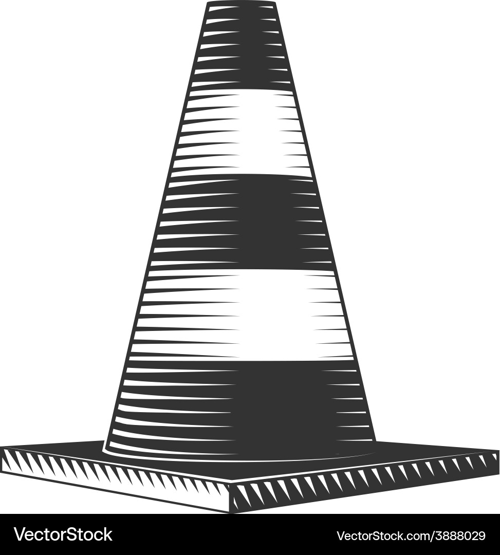 Traffic cone Royalty Free Vector Image - VectorStock
