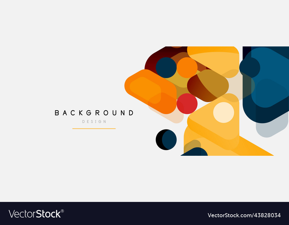 Abstract round geometric shapes and circles Vector Image