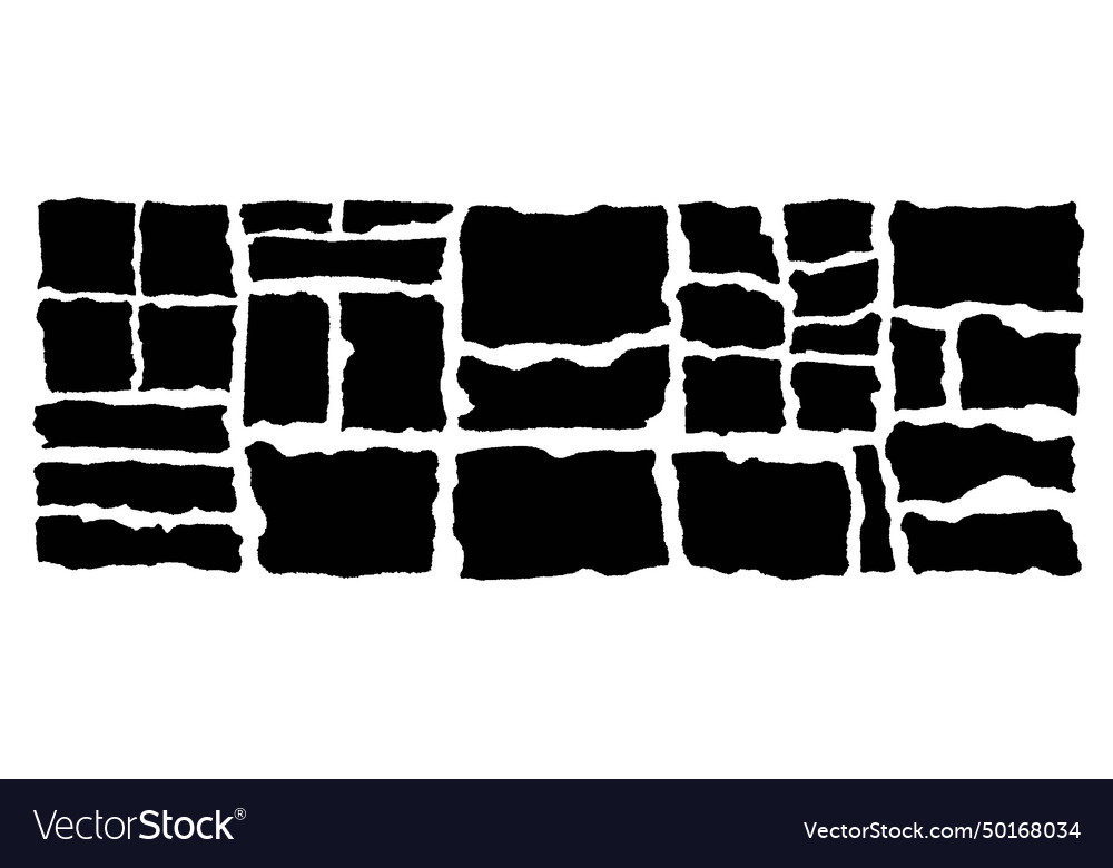 Black rectangle frames with jagged edges