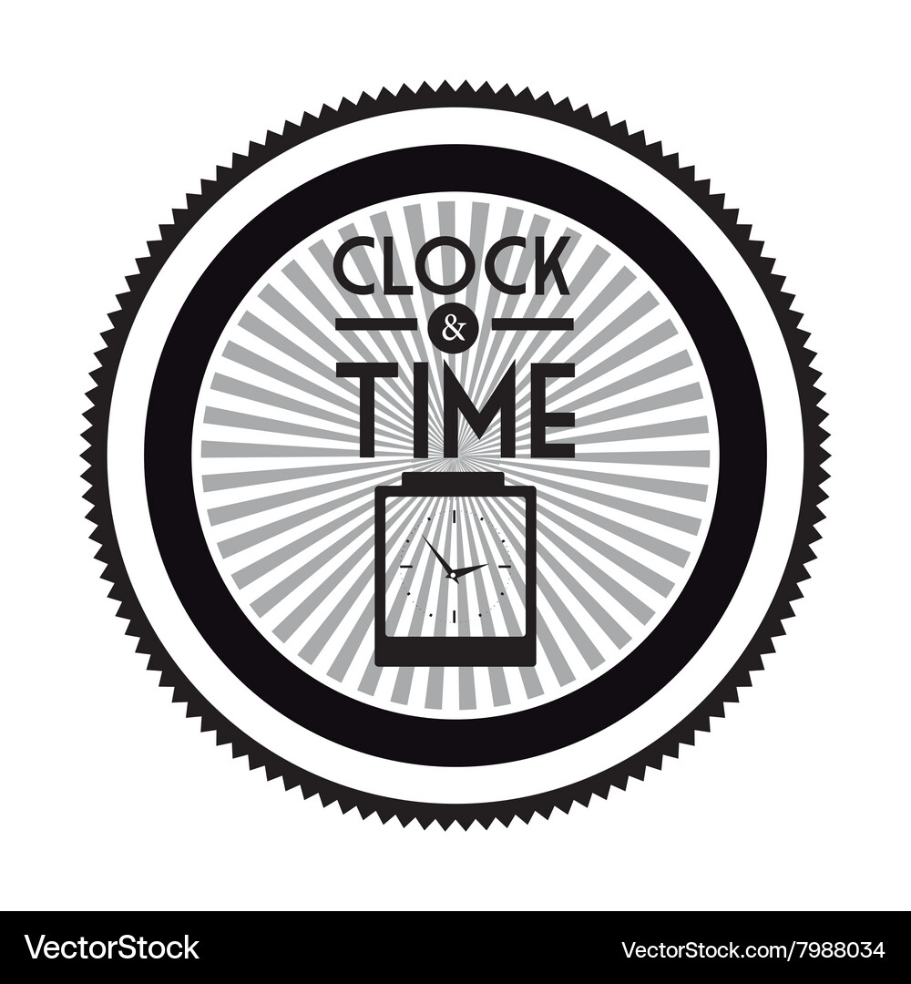 Clock and time design Royalty Free Vector Image