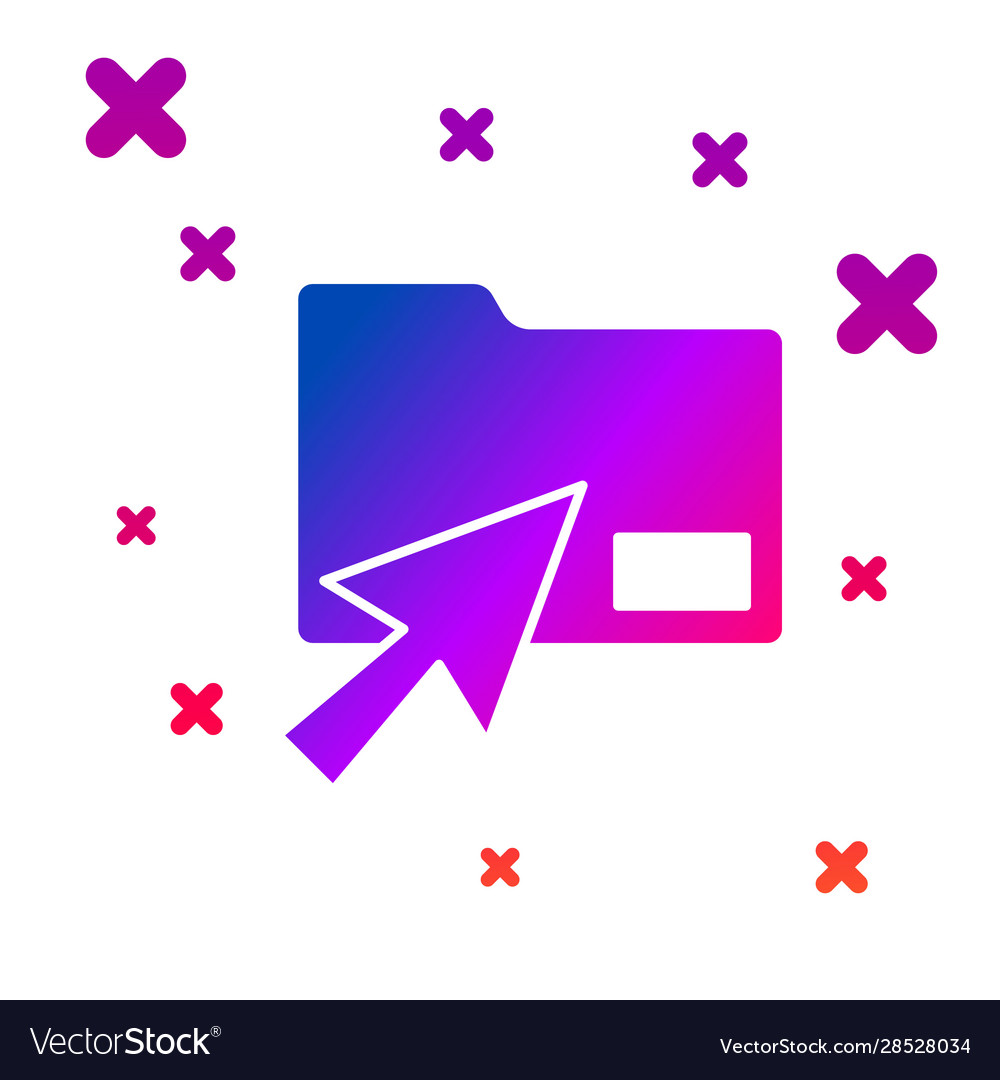 Farbe Cursor klicken Dokumentordner-Symbol isoliert vector image Farbe Cursor klicken Dokumentordner-Symbol isoliert