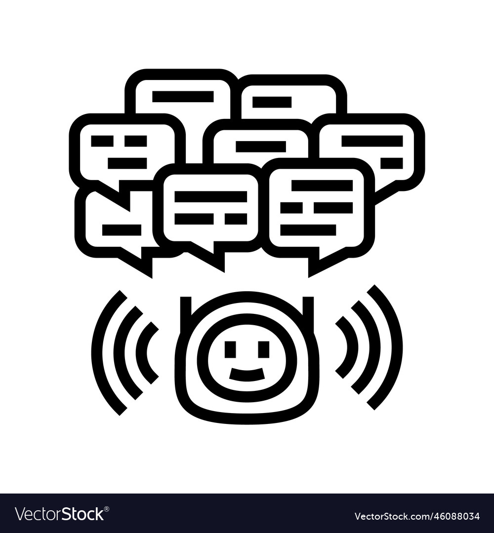 Conversation chat bot line icon