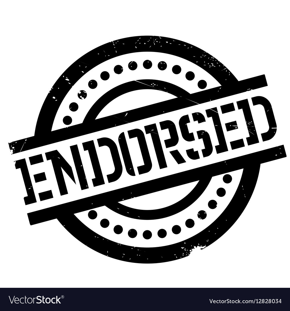 Endorsed rubber stamp