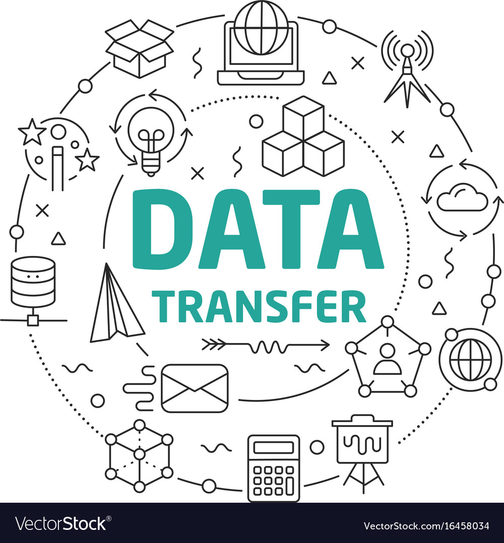 Line flat circle data transfer