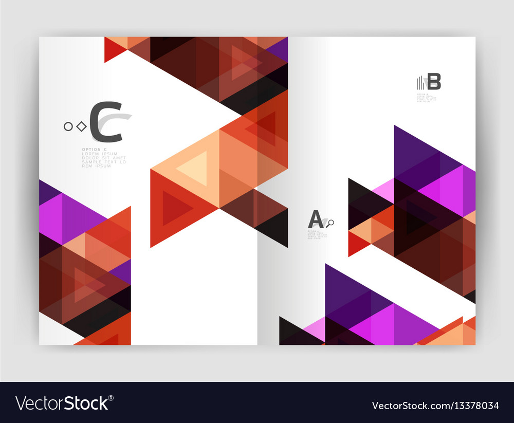 Modern triangle print template