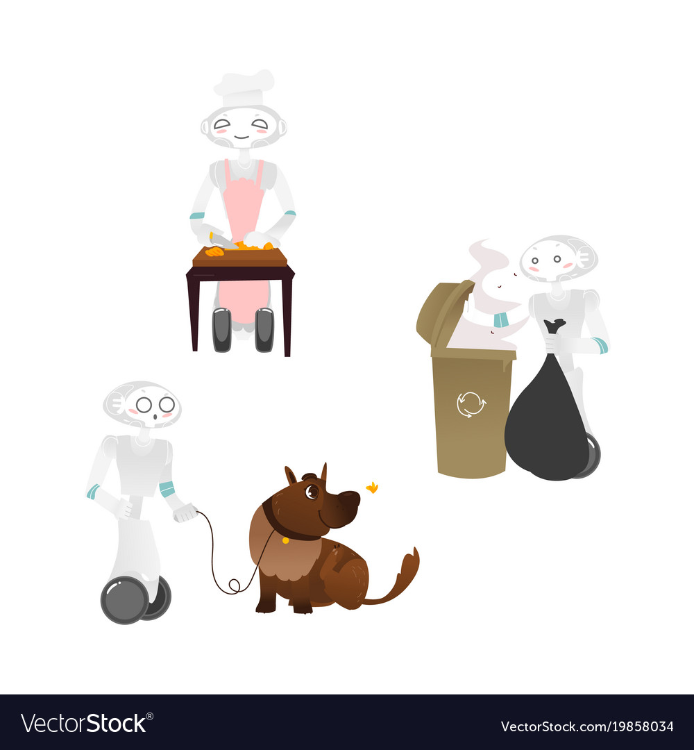 Robots ai in modern life concept