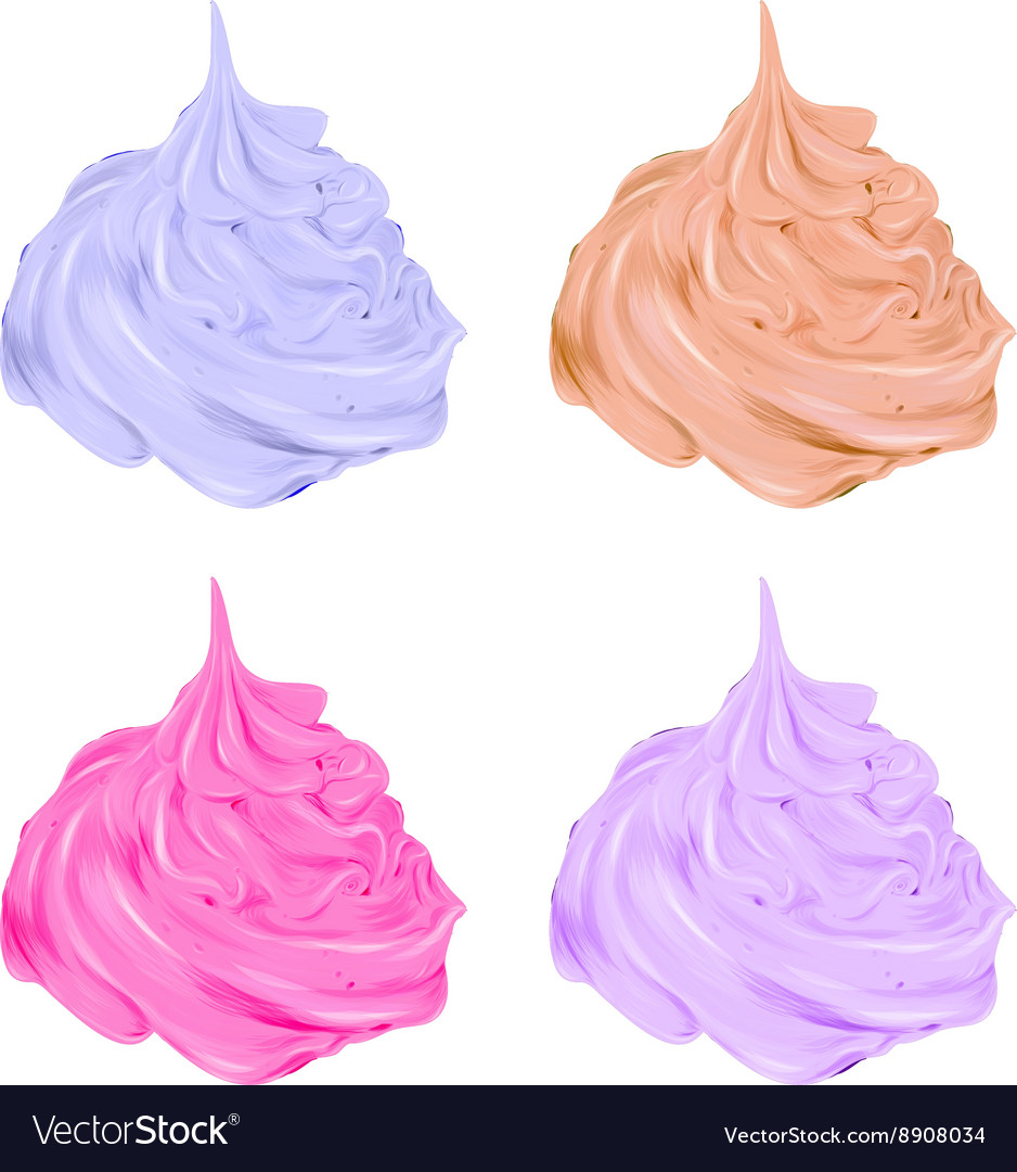 Set of delicious cupcakes with different toppings Vector Image