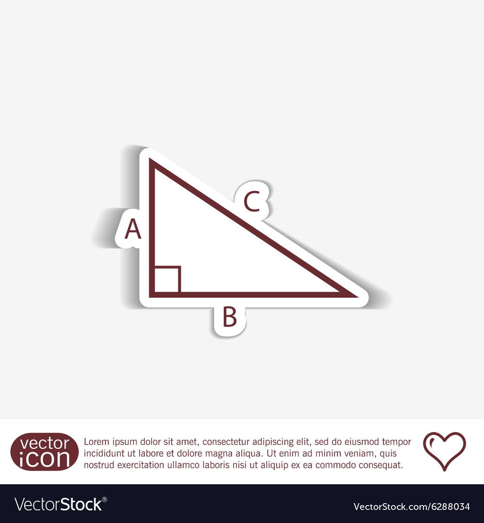 Triangle math symbol icon geometry learning