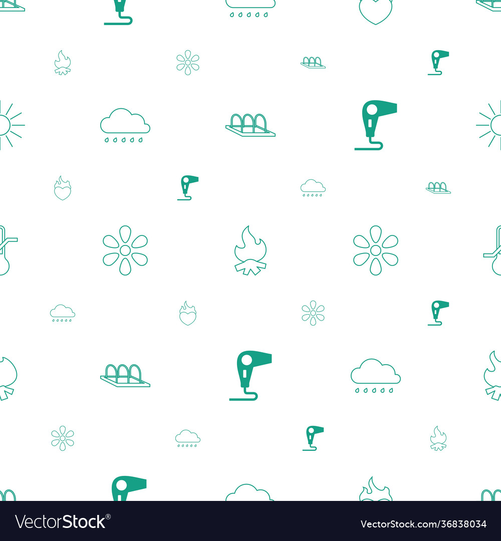 Warm icons pattern seamless white background