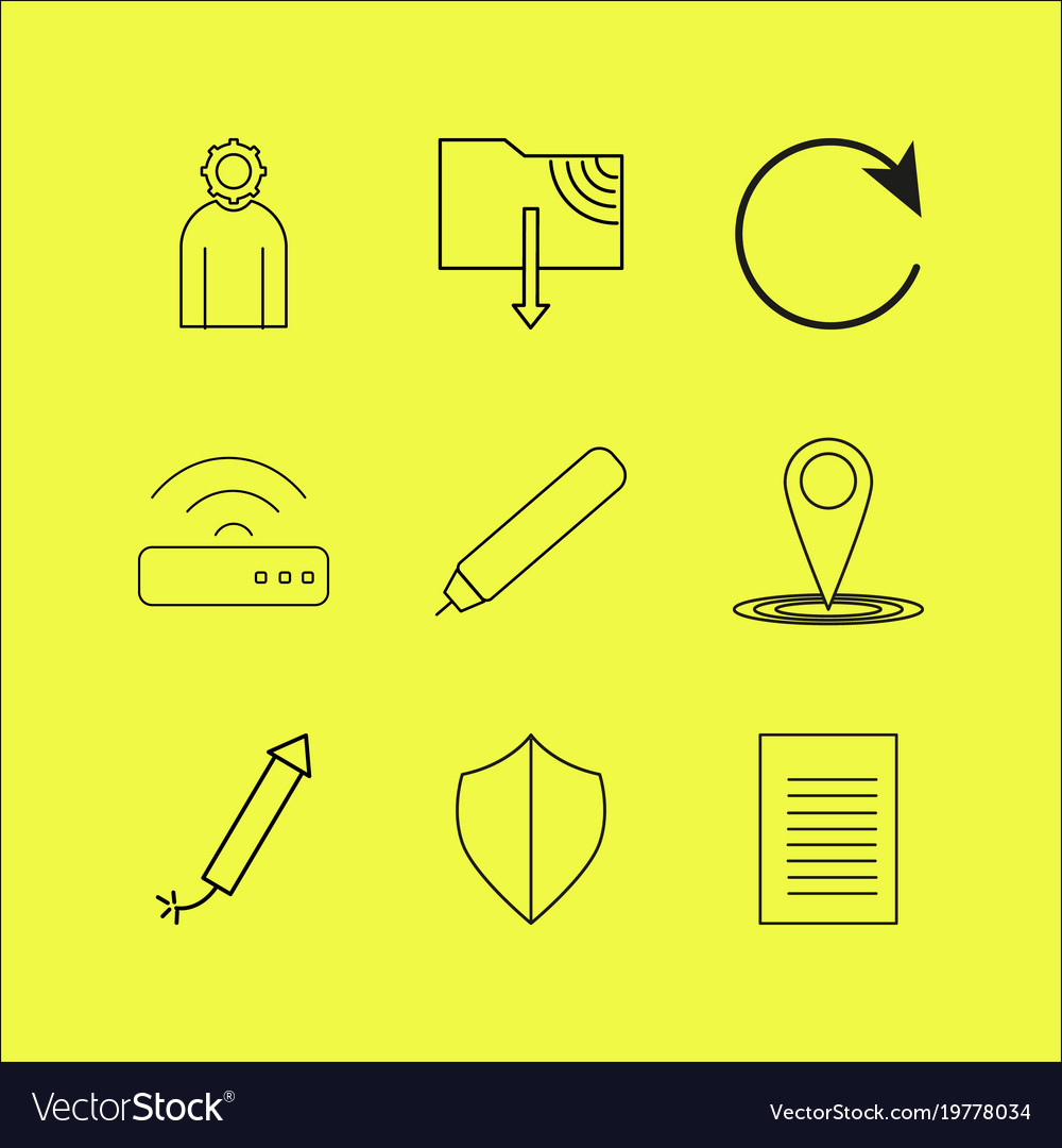 Web linear icon set simple outline icons