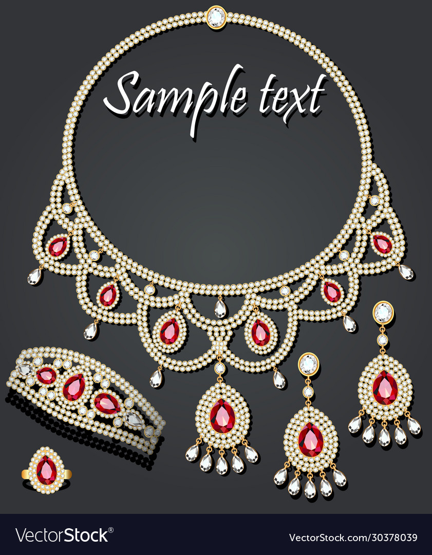 ladies earrings and necklace sets