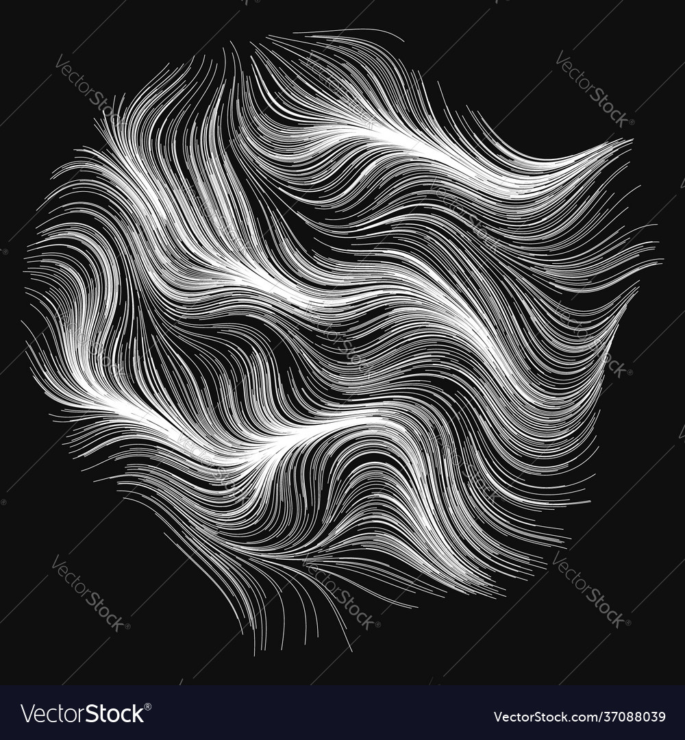 Abstract render random wavy curvy writhe lines vector image Abstract render random wavy curvy writhe lines