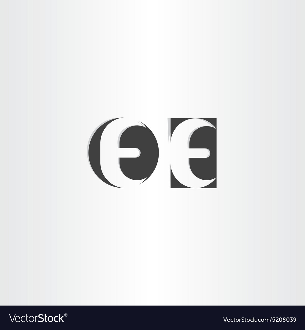 Black letter e icons logotype Royalty Free Vector Image