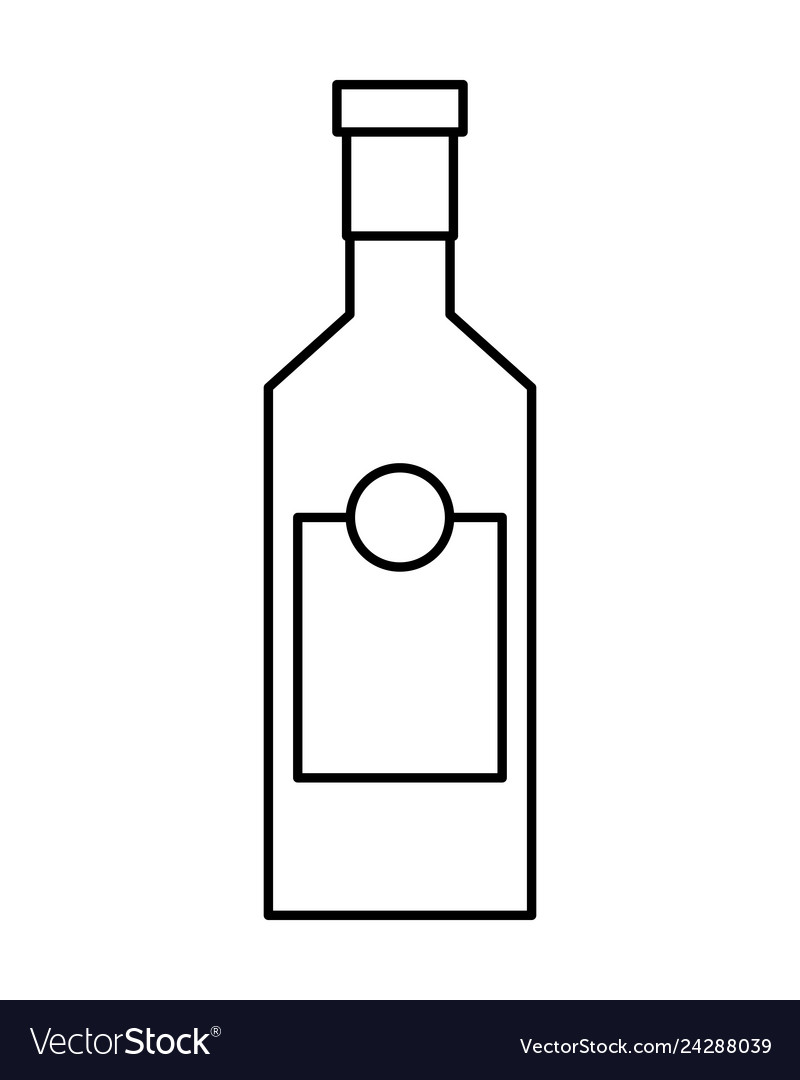 Bottle drink beverage alcohol isolated Royalty Free Vector