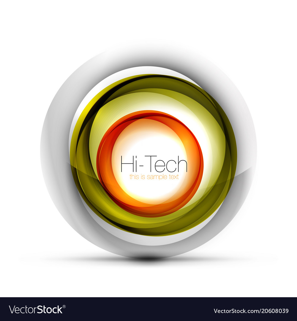 Digital techno sphere web banner button or icon vector image Digital techno sphere web banner button or icon