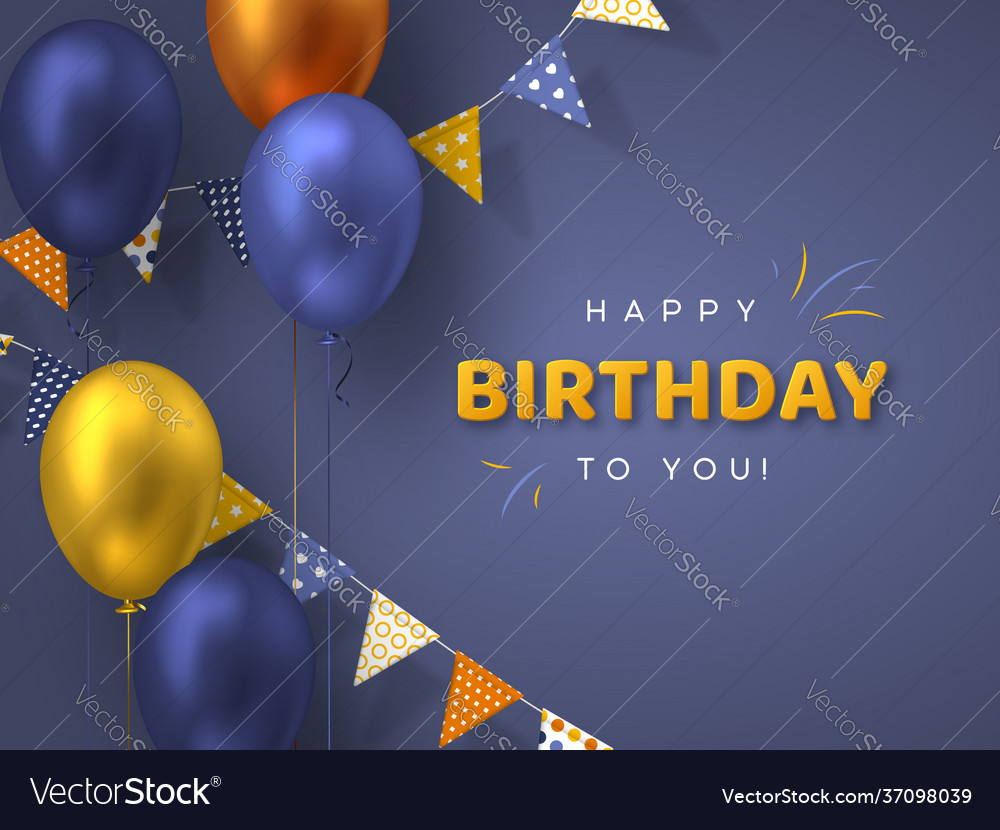 Happy birthday holiday design Royalty Free Vector Image