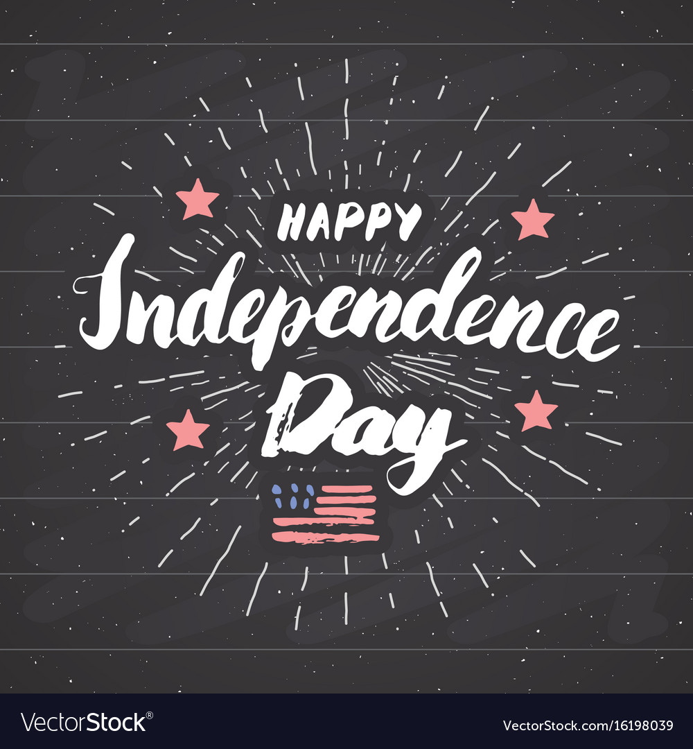 Happy independence day vintage usa greeting card