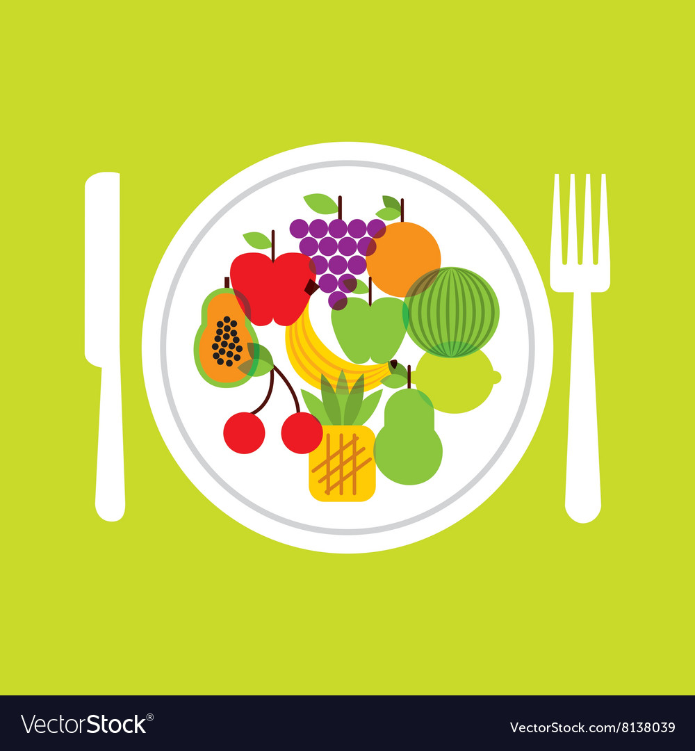 Healthy food design Royalty Free Vector Image - VectorStock