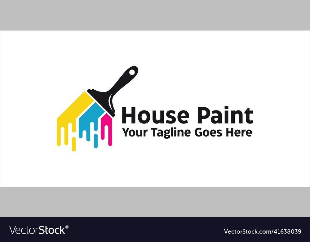 House paint logo design concept Royalty Free Vector Image