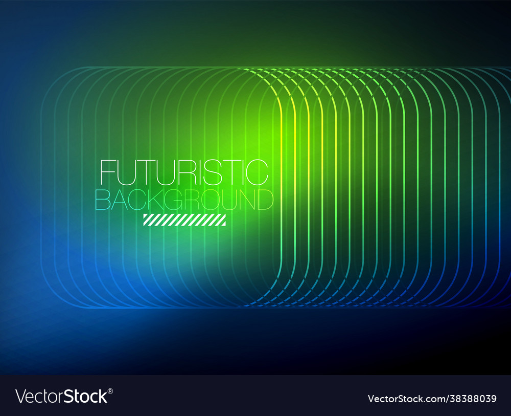 Neon color square shape lines abstract background Vector Image Neon color square shape lines abstract background