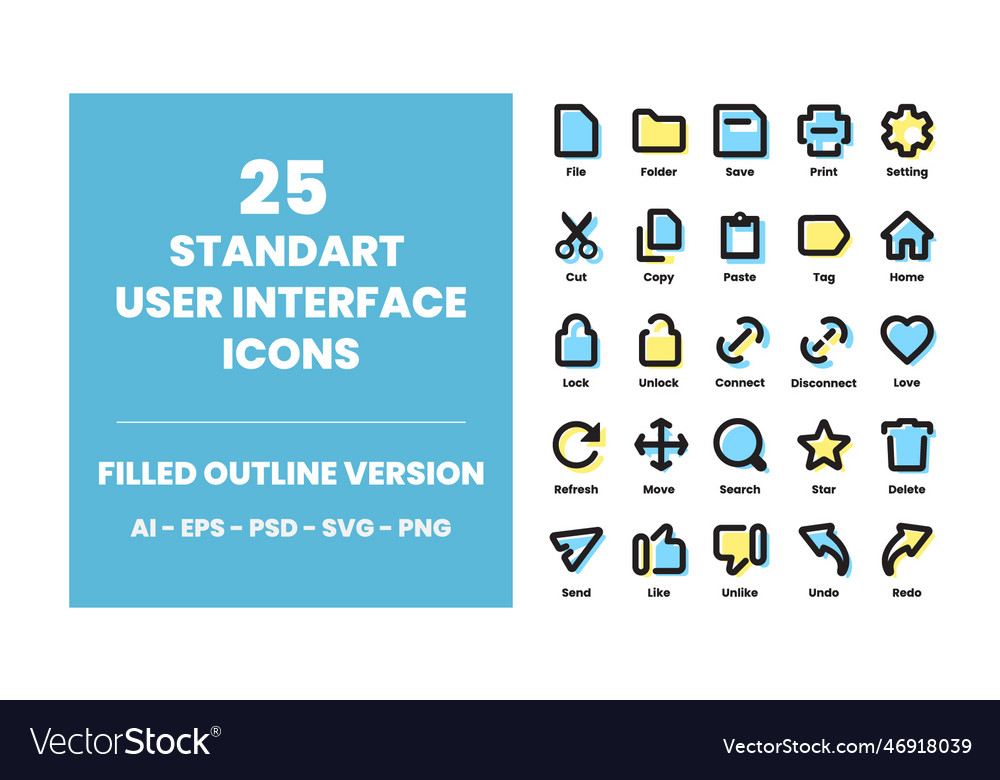 Outline Icons - Standard UI Set