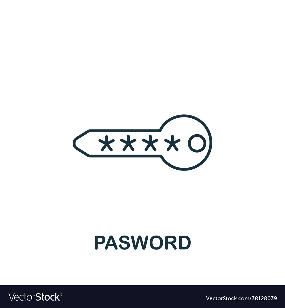 Password icon from security collection simple