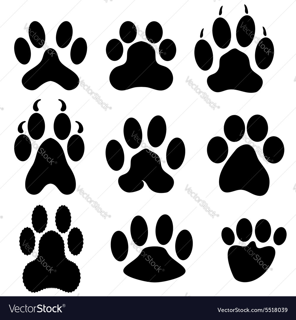 Paw Prints Silhouettes