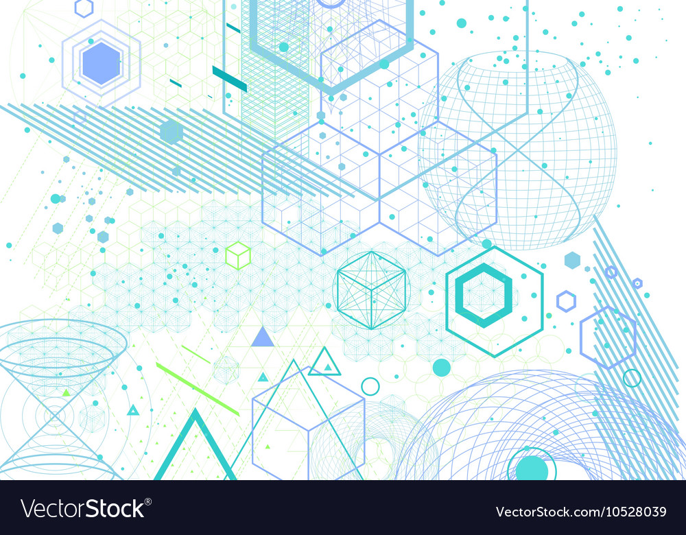 Sacred geometry symbols and elements background
