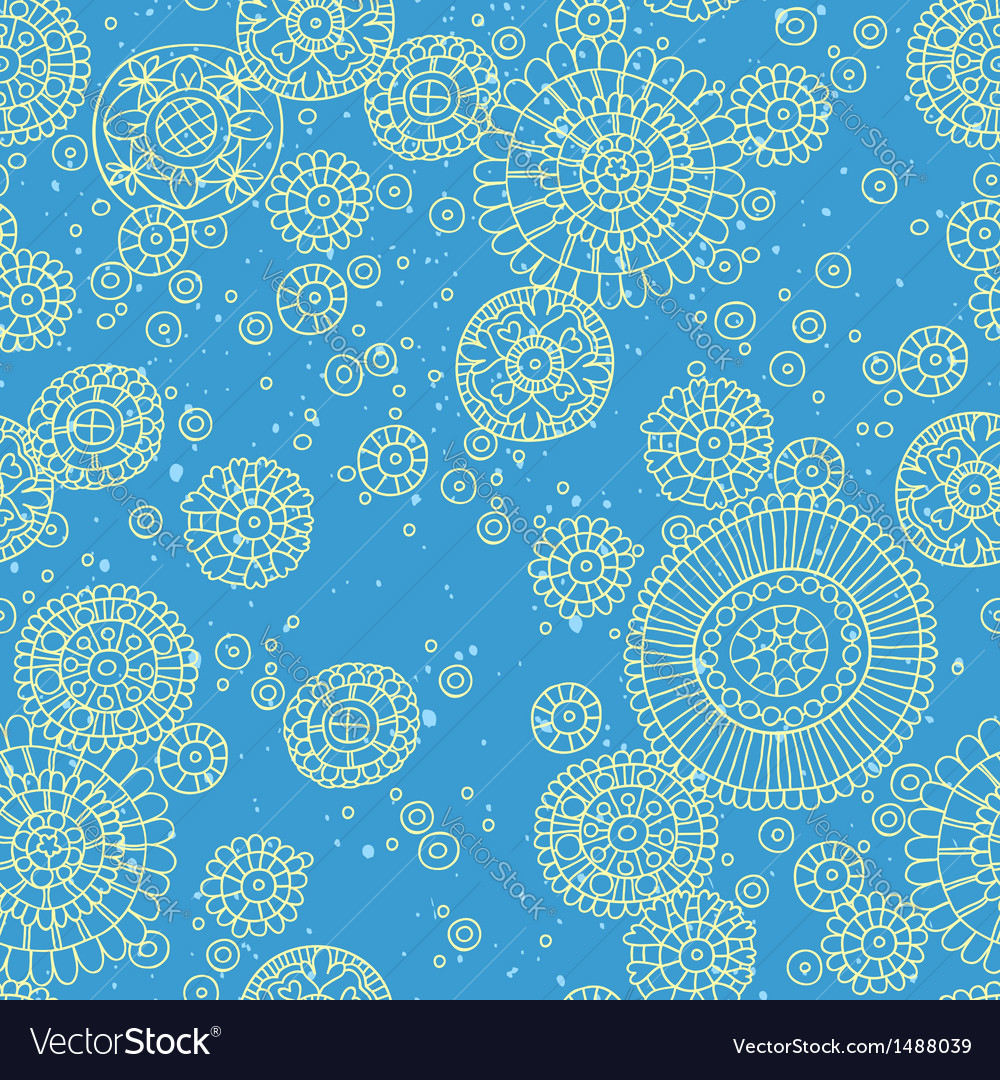 Seamless abstract pattern with flowers
