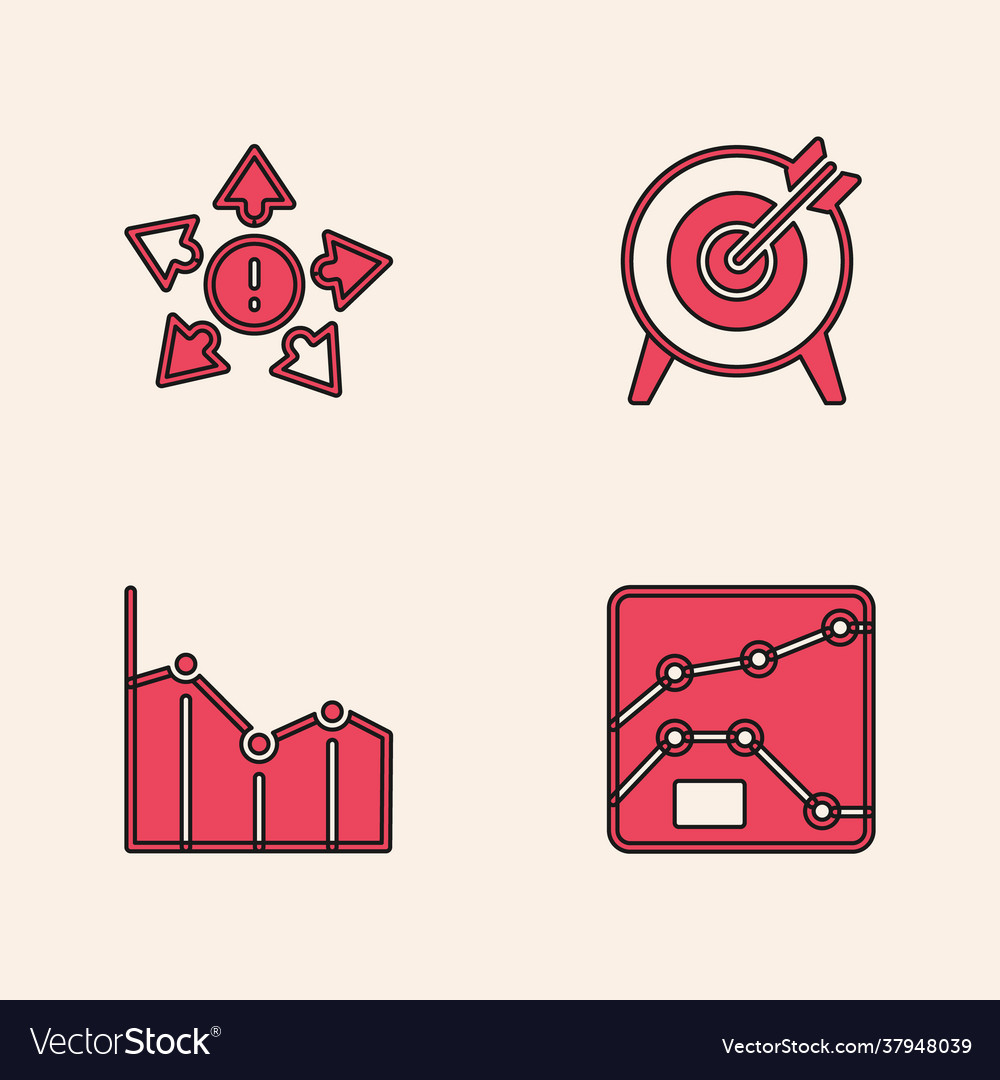 Set graph chart diagram many ways directional vector image Set graph chart diagram many ways directional