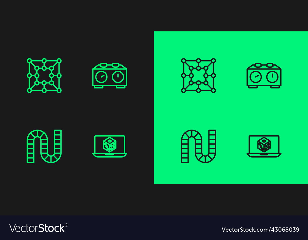 Set line game dice board and time chess