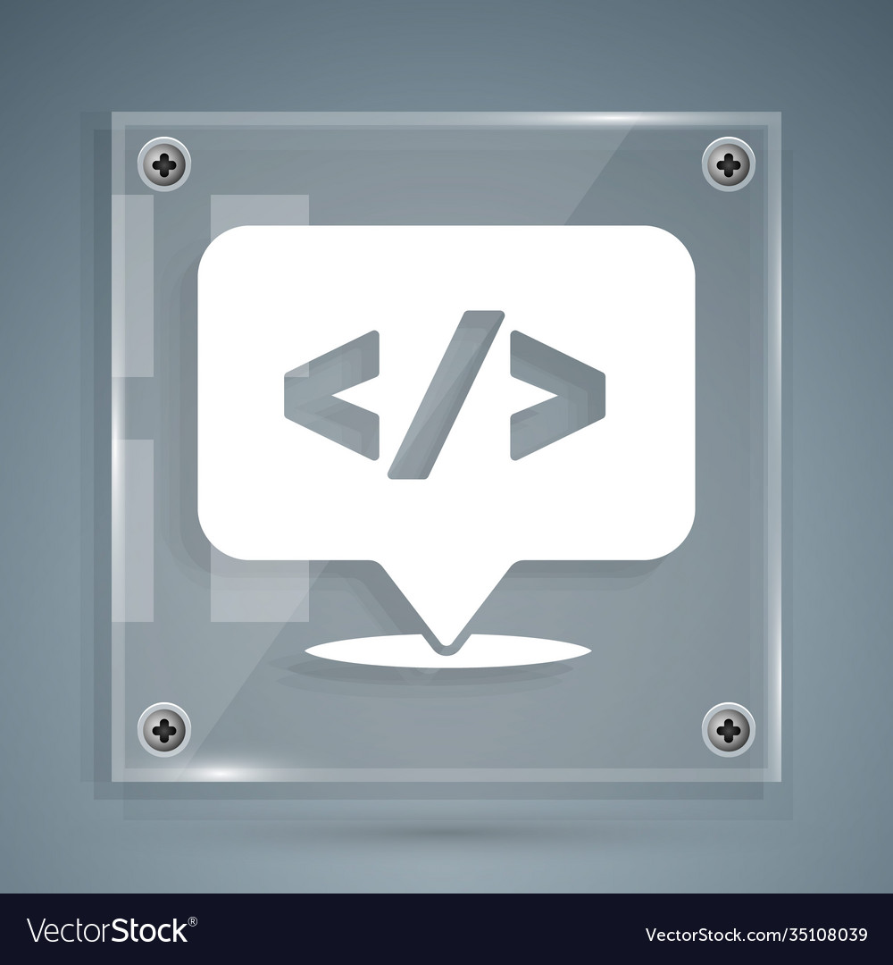 White web design and front end development icon vector image White web design and front end development icon
