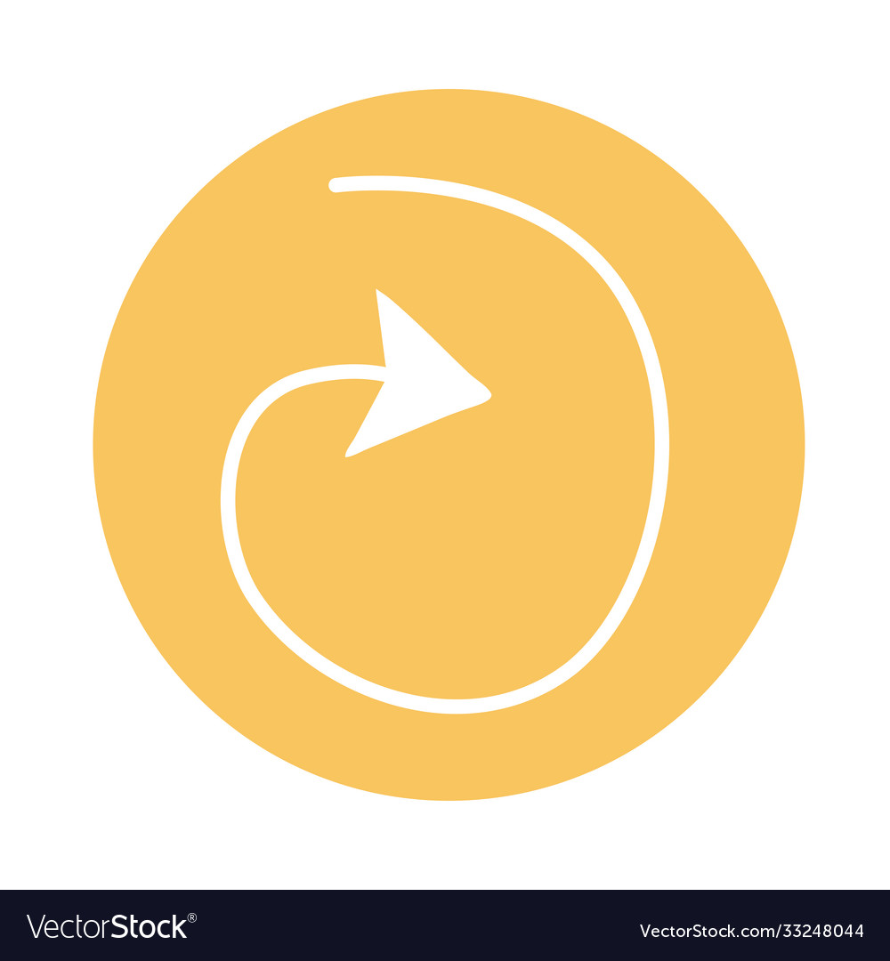 Arrow thin direction reload block style icon