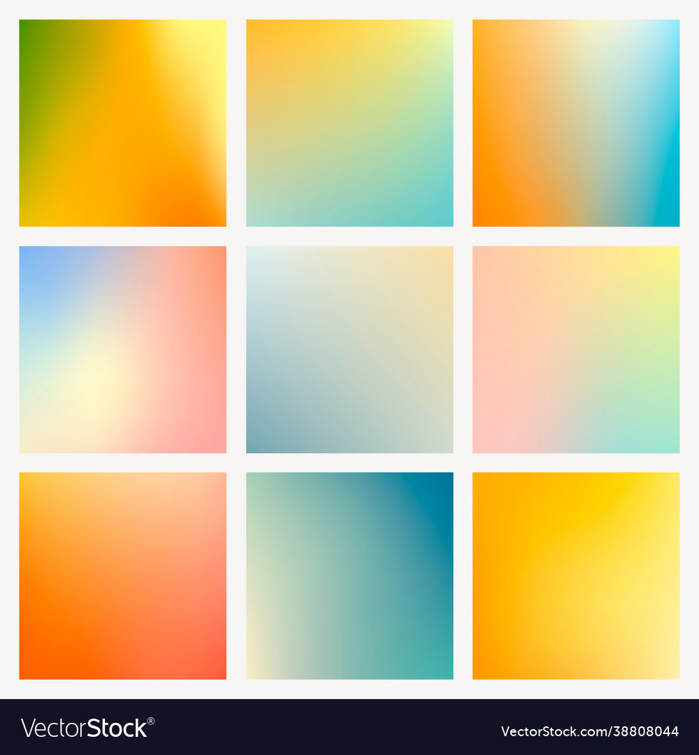 Bright summer gradient background set Royalty Free Vector