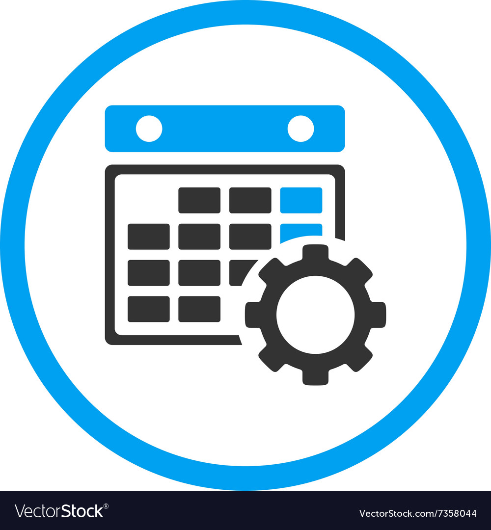 Calendar configuration rounded icon
