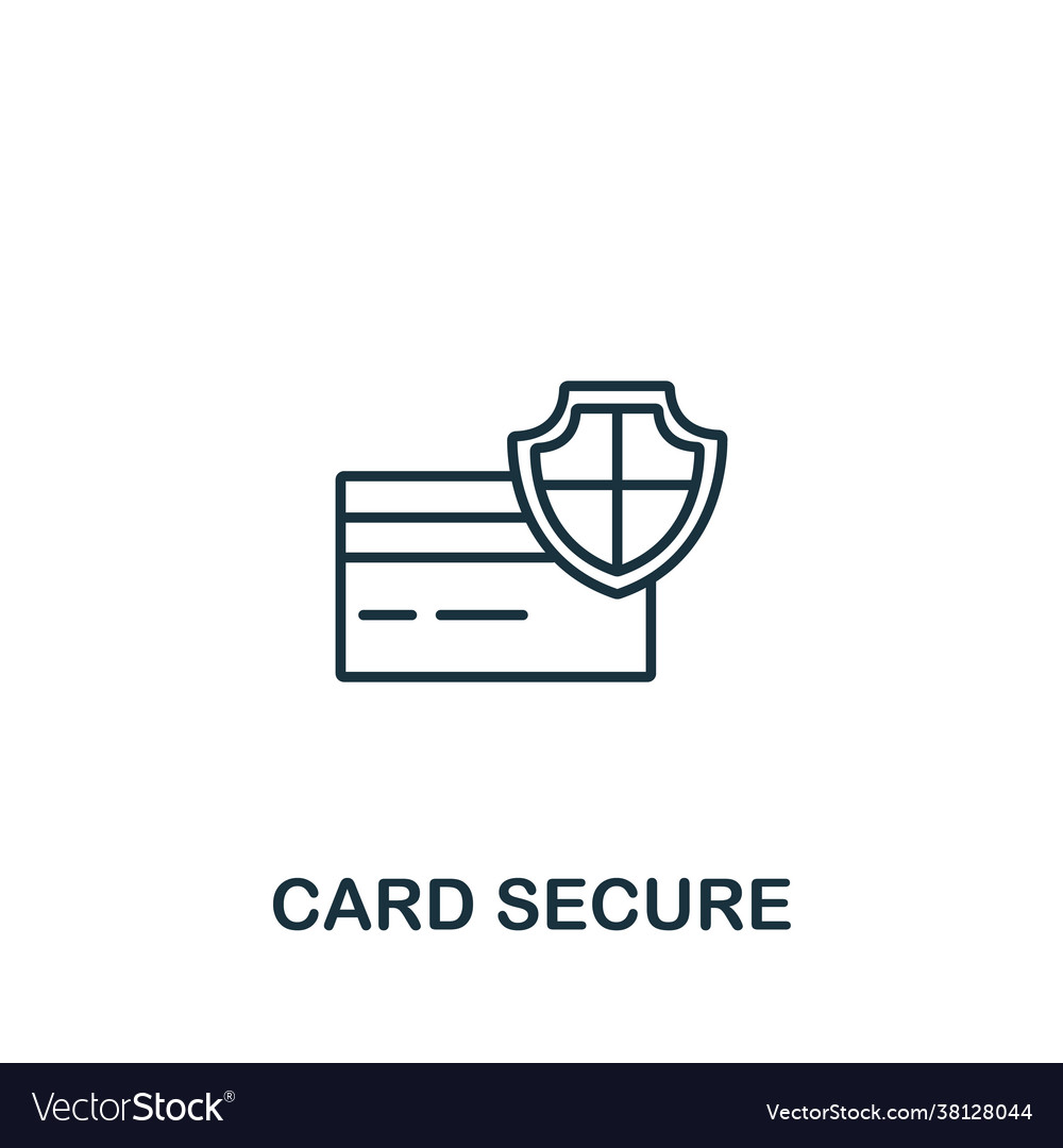 Card secure icon from security collection simple