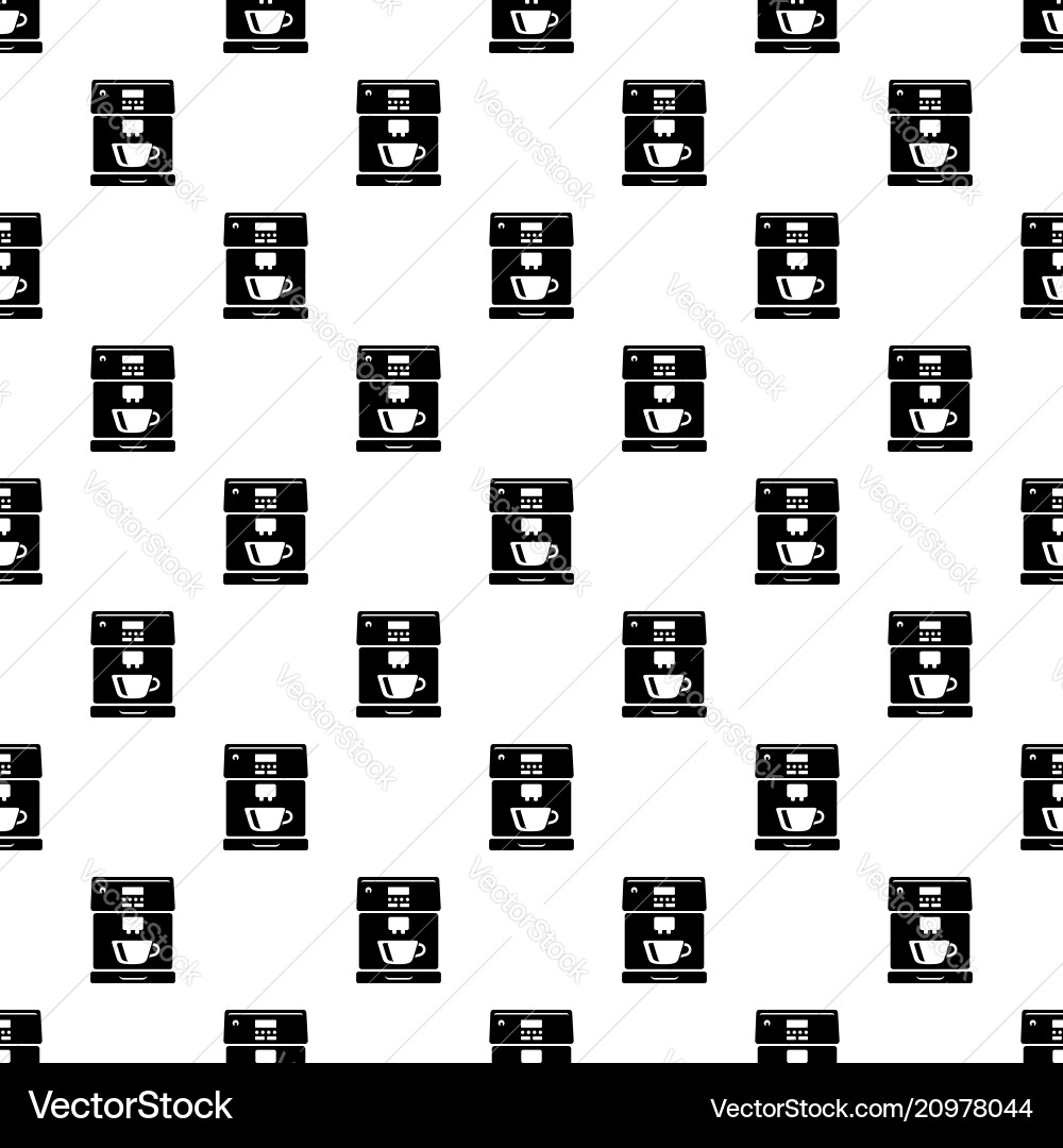 Coffee machine pattern seamless Royalty Free Vector Image