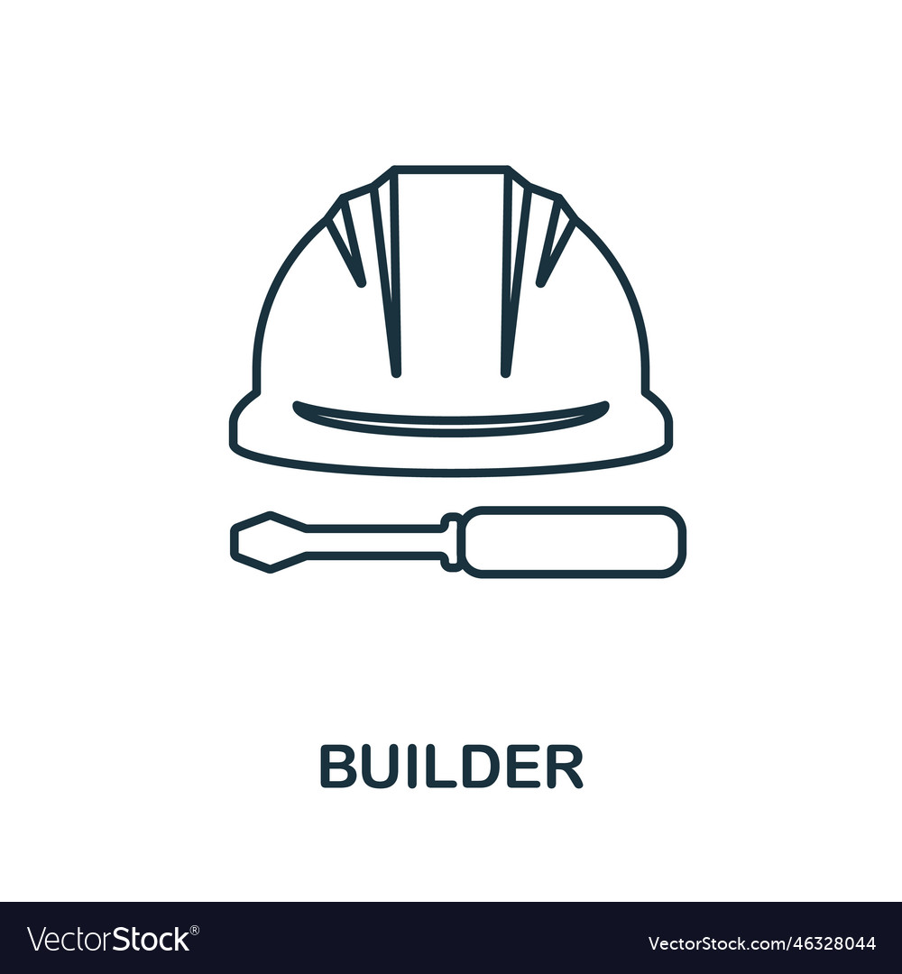 Construction line icon simple element from vector image Construction line icon simple element from
