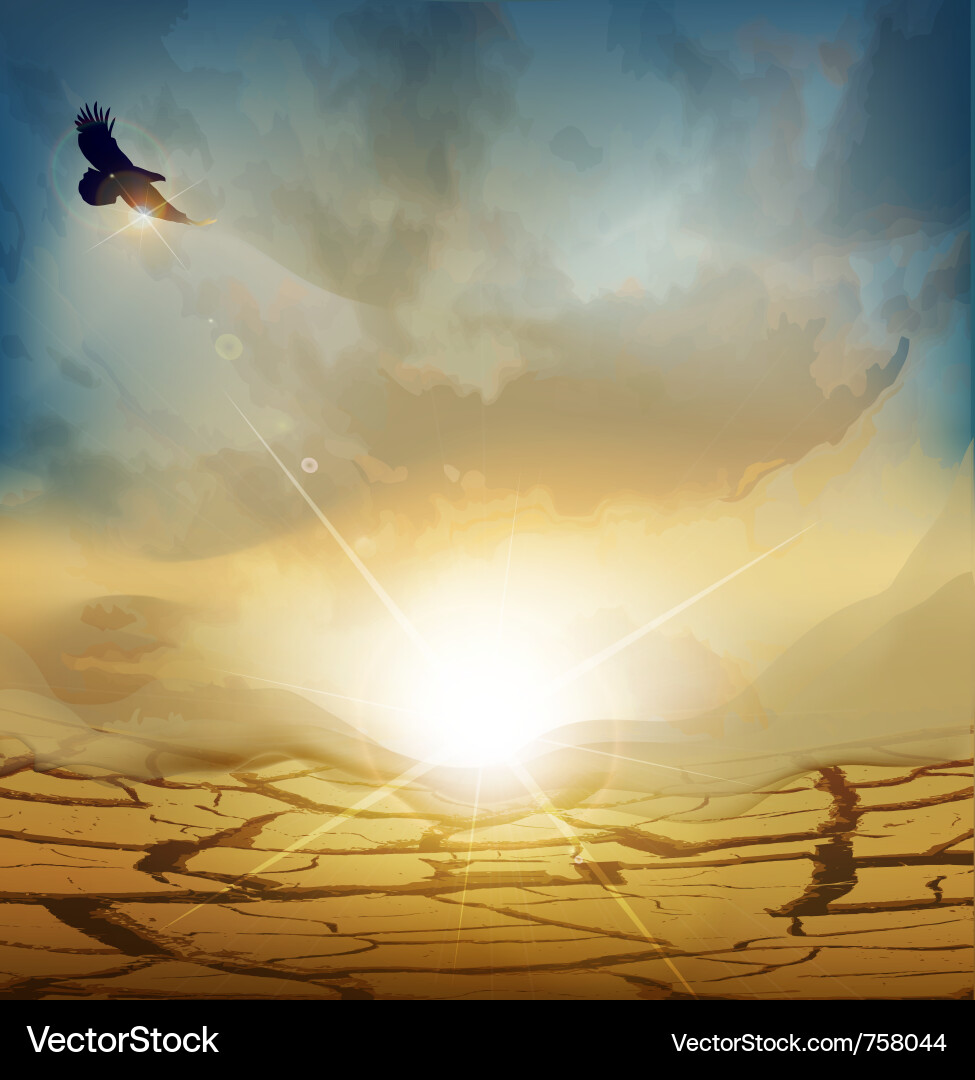 Desert landscape background Royalty Free Vector Image