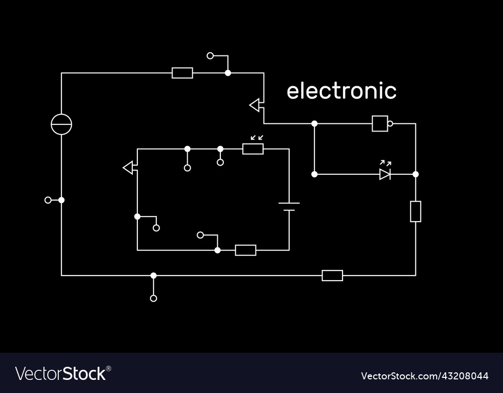 Elektronisches Schaltsystem Technologiekonzept vector image Elektronisches Schaltsystem Technologiekonzept