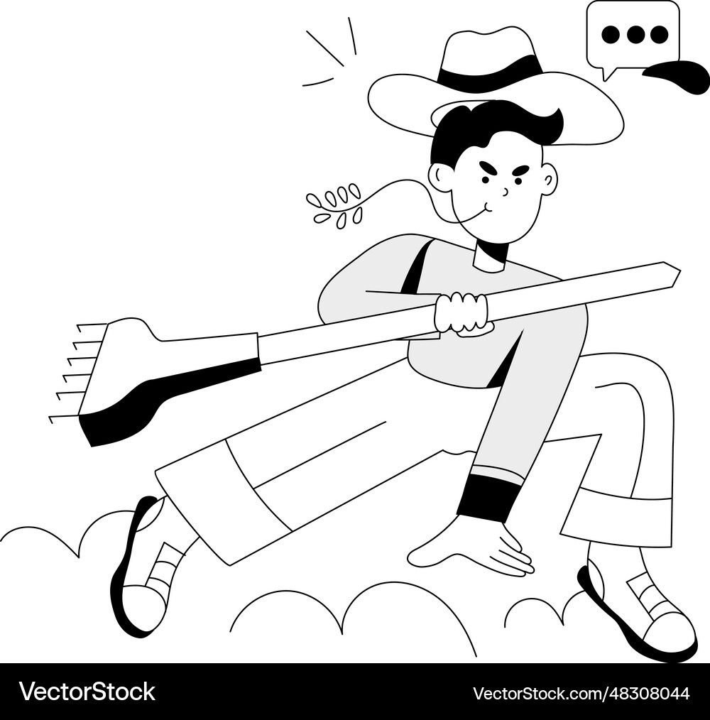Farmer boy Royalty Free Vector Image - VectorStock