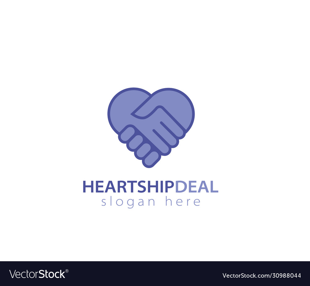 Heartship deal design logo
