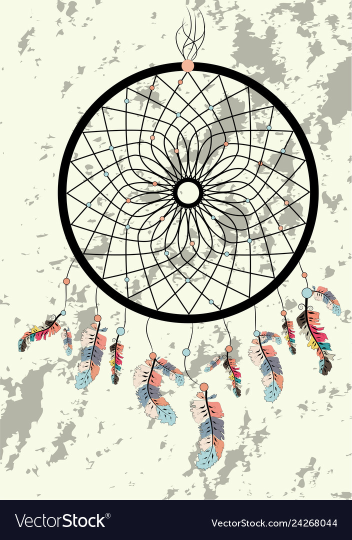 Native american indian dream catcher traditional Vector Image