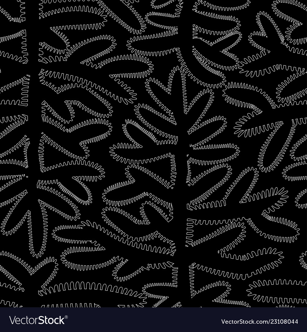 Orgahic seamless pattern with contour branch vector image Orgahic seamless pattern with contour branch