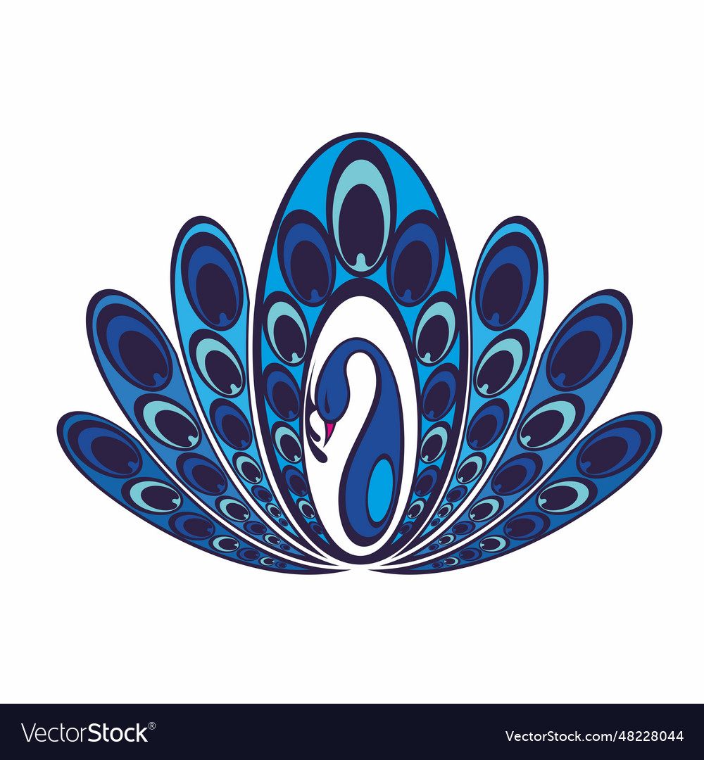 Peacock logo Royalty Free Vector Image - VectorStock
