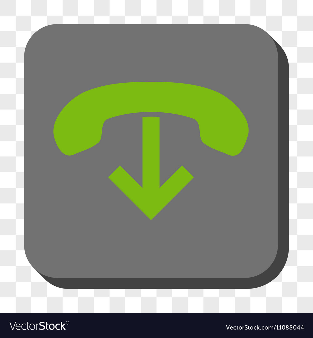 Phone hang up rounded square button