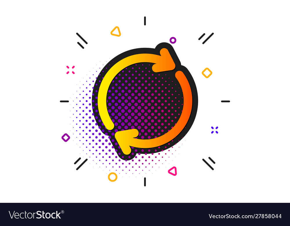 Refresh icon rotation arrow sign